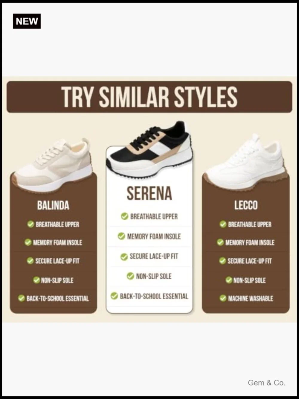Memory Foam Fashion Sneakers - Lightweight Non-Slip Lace Up
